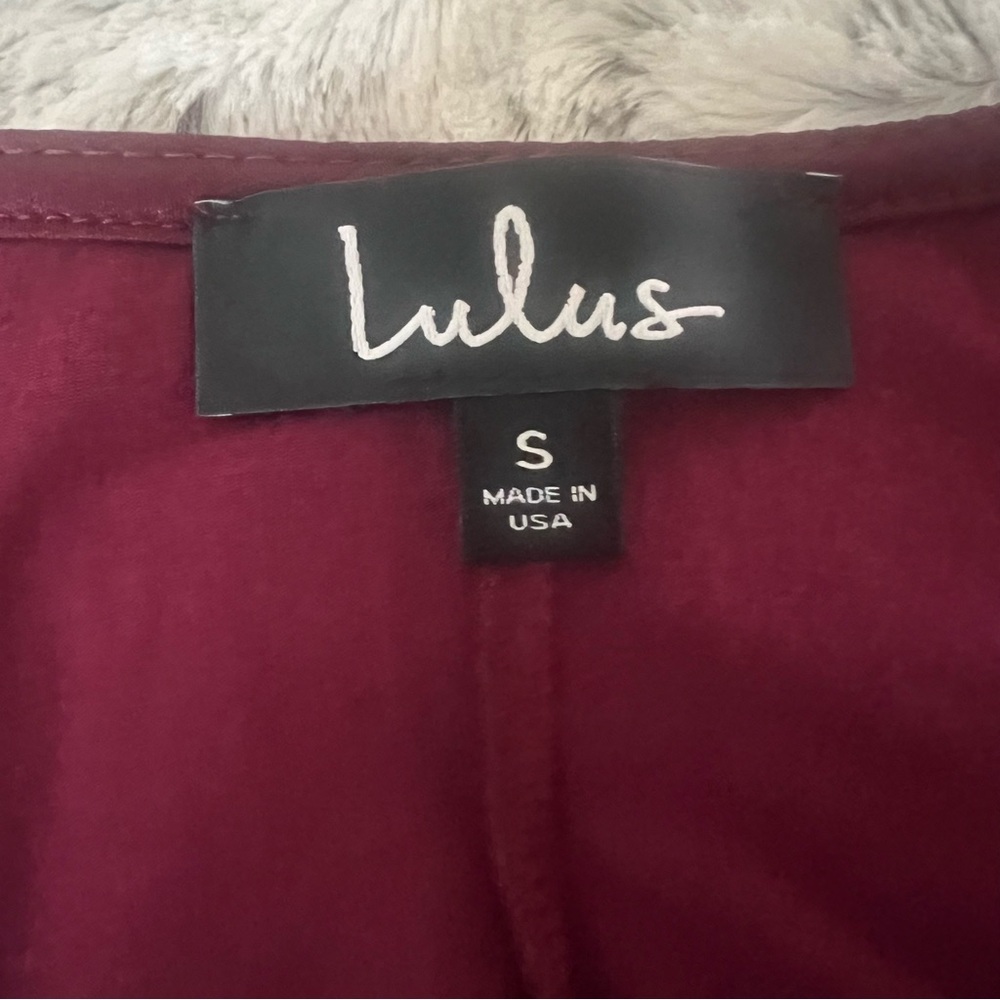 Elegant Burgundy A-Line Swing Dress 3/4” sleeve women’s size S pull on - Picture 4 of 5